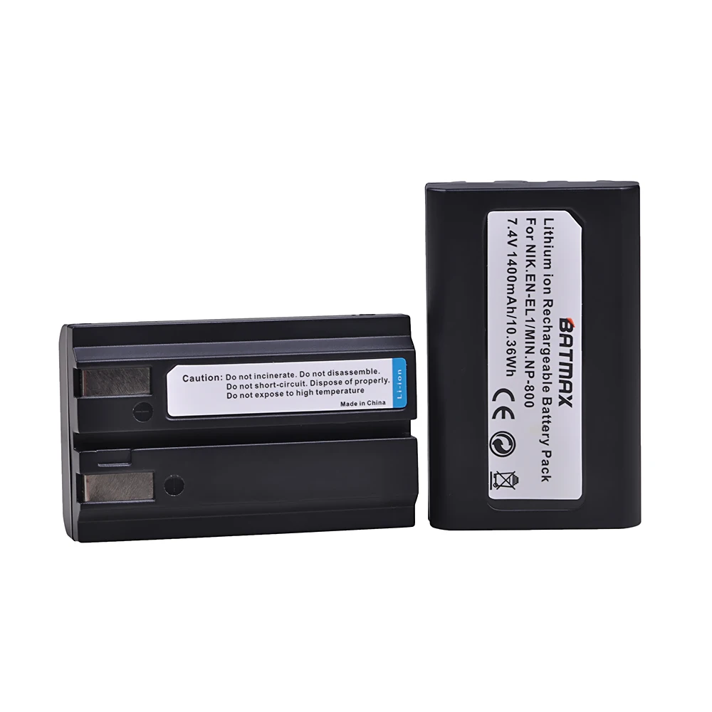 Batmax 1400mAh EN-EL1 NP-800 Replacement battery for Nikon Coolpix 500 775 880 885 990 995 4300 4500 4800 5000 5400 5700 8700