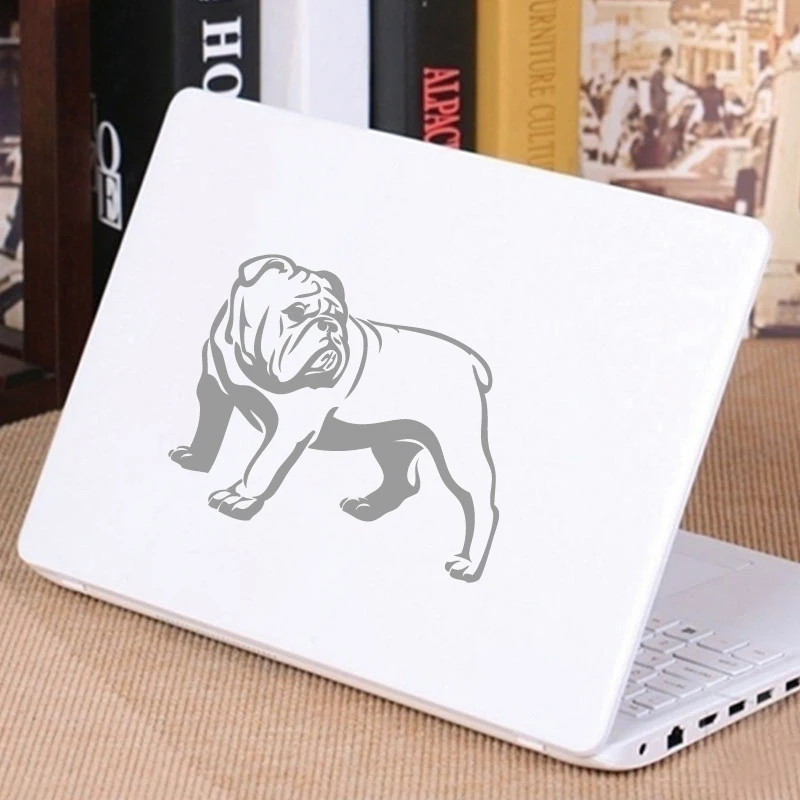 English Bulldog Decals Car Decor , Funny Cute Dog Silhouette Vinyl Sticker Laptop Decal for Apple MacBook Air / Pro Decoration