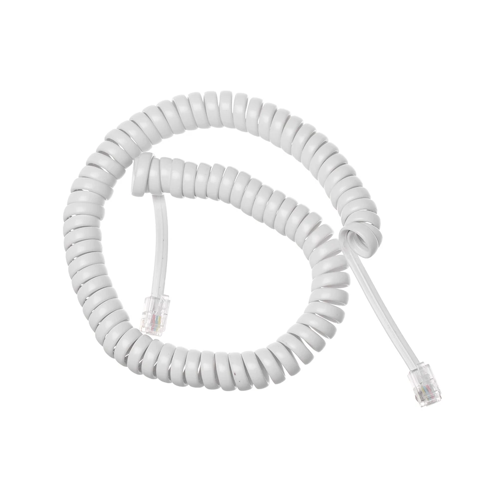 Telephone Cord Straighten 2m/3m Handset Line Machine Spiral Curve 4P4C Connector Copper Wire Phone Volume Curve Handset Cable