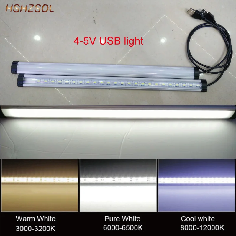 

5pcs*35cm/50cm Brightness Wholesale DC 4-5V 36 SMD 5630 LED Hard Rigid LED Strip Bar Light with Aluminum shell +pc cover+dc plug