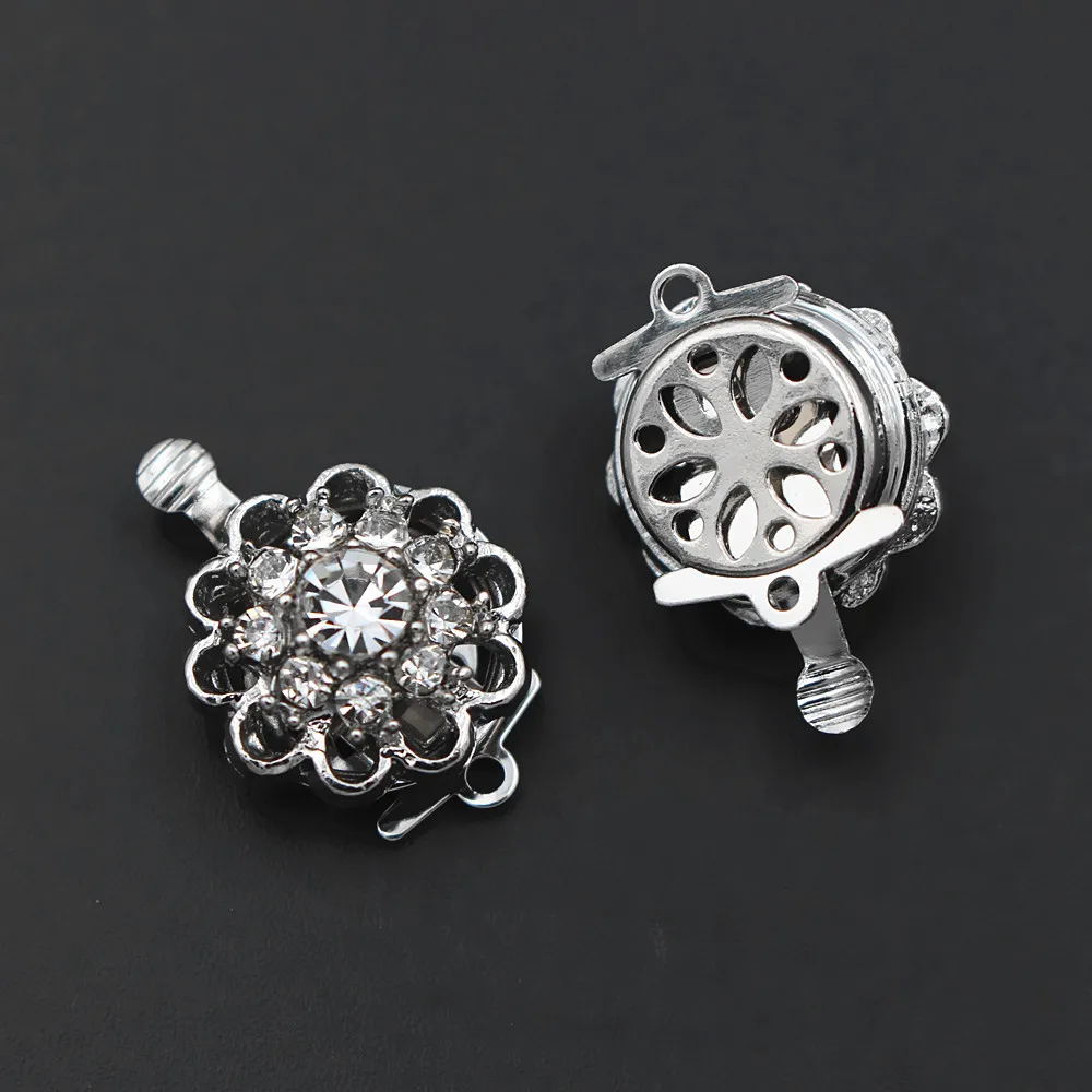 

2 шт. в упаковке застежками 1 прядь цветок Стразы Pinch пуш-ап застежками металлическая коробка круглый конец браслет ожерелье застежка ювелирные изделия из жемчуга для наращивания волос