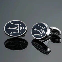 DY Brand new high-end luxury car Maserati logo Cufflinks fashion Men's French shirt Cufflink free shipping