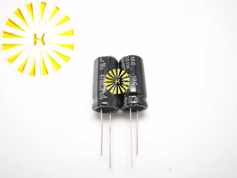 

200pcs X 100% New 4700UF 16V 13X25 Aluminum Electrolytic Capacitor Connector