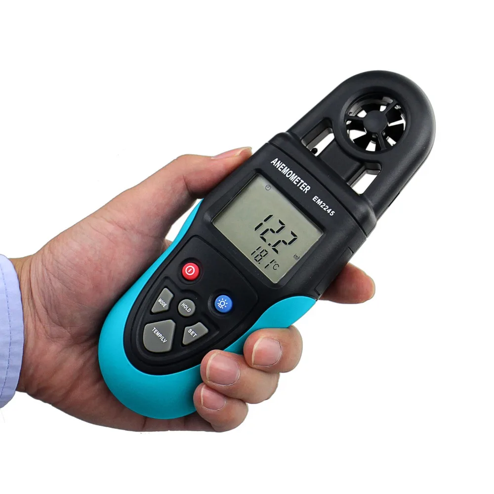 Digital Handheld Anemometer Thermometer Wind Speed Meter Test Equipment Weather Meters EM2245 all-sun