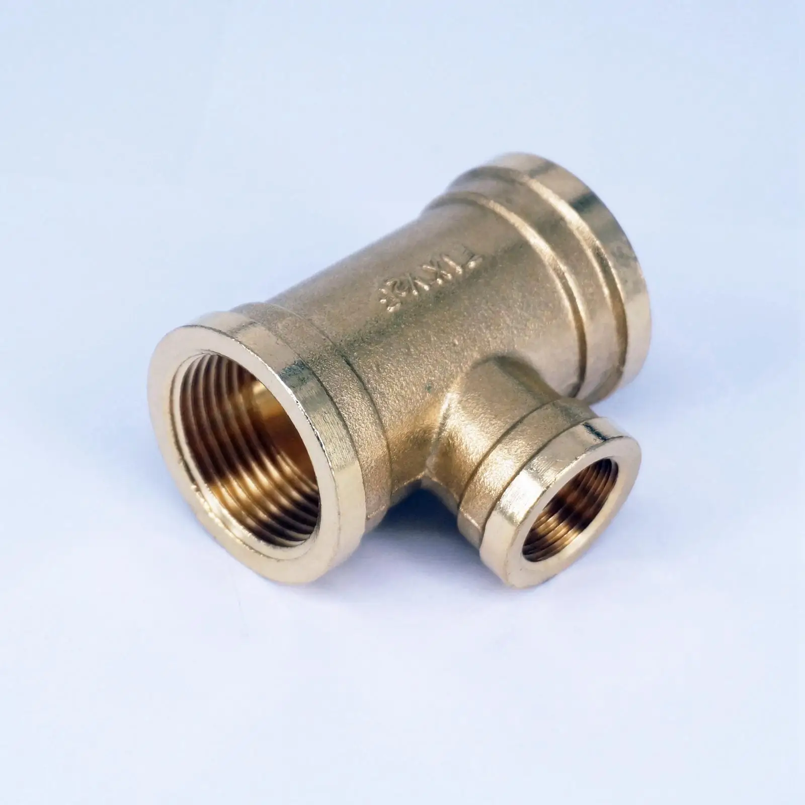 Tee 3 Way Brass fitting Reducing Connector 1" Female BSP Thread x 1/2" Female BSP Thread x 1" Female BSP Thread