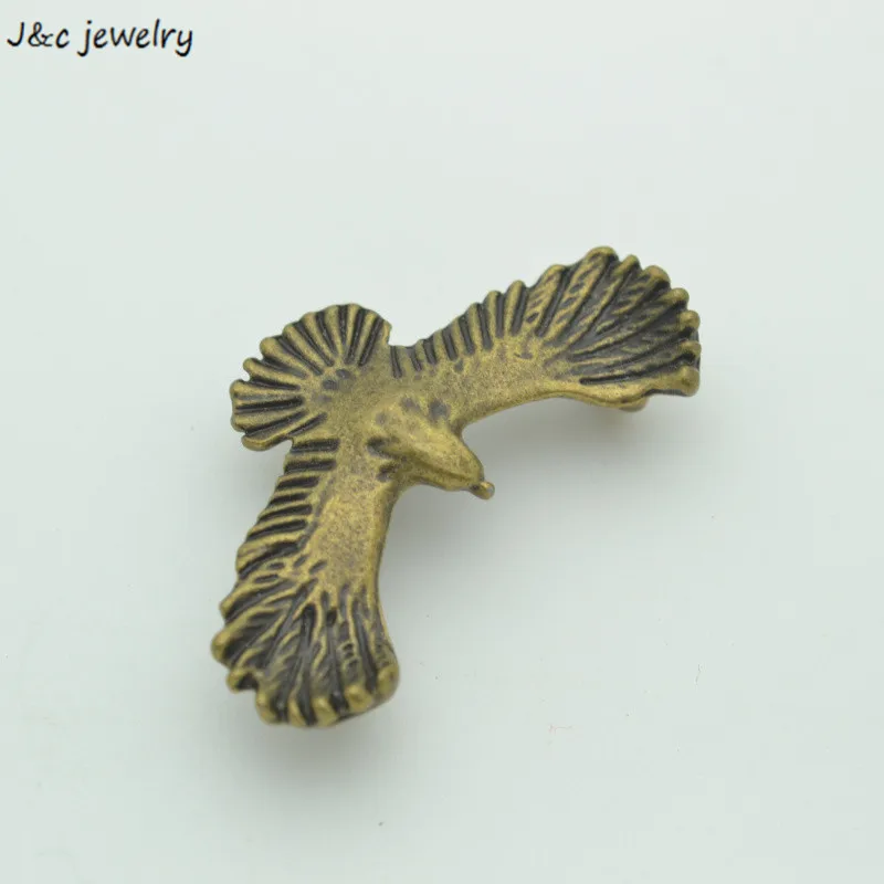 9 pcs/lot 35*20 mm Retro Charms Antique bronze Plated Alloy eagle Pendant Jewelry Findings D511