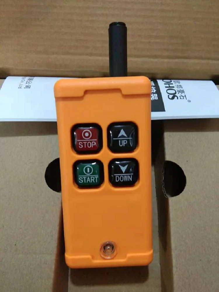 HS-4 Industrial Controller 4 Keys 1 Receiver + 1 Transmitter Hoist Wireless Crane Radio Remote Control System