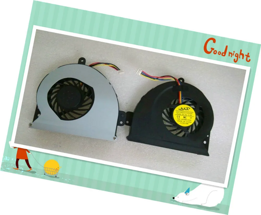 Genuine New Free Shipping For ASUS A43 X53S K53S A53S K53SJ P53SJ K43X K43E K43S X43 K43SJ A83 A84S X84L  4-Pins CPU Cooling Fan