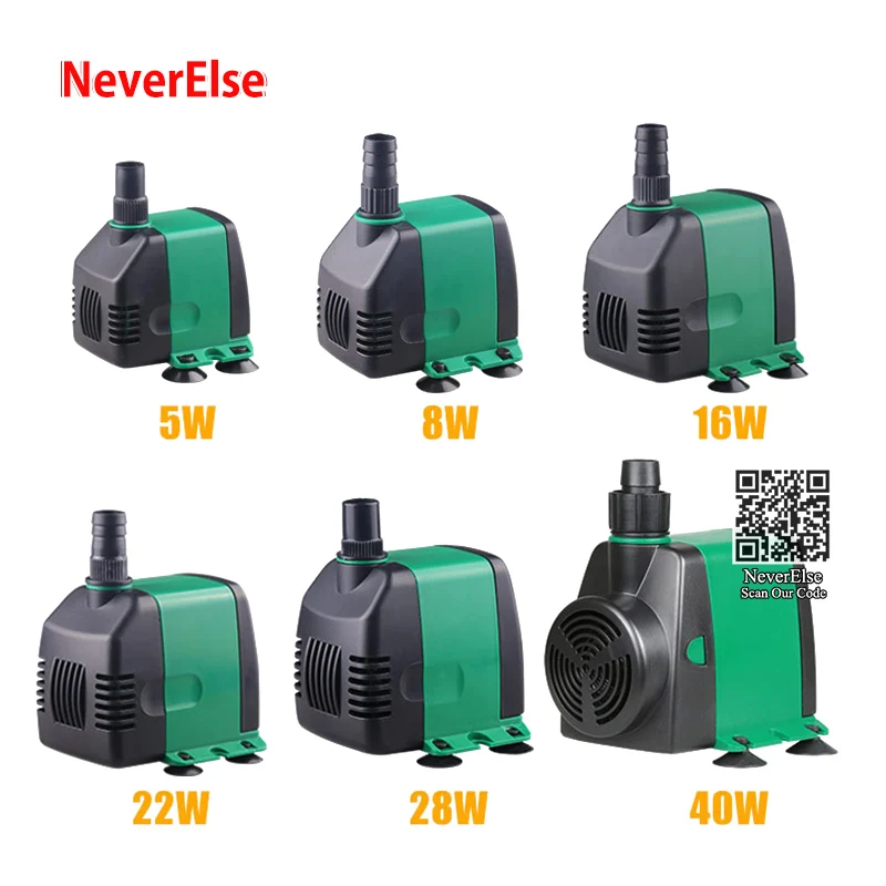 Water Pump for Aquarium 220V-240V 50Hz 5/8/16/22/28/40W Ultra-Quiet Submersible Fish Tank Pond Fountain Water Circulation Filter