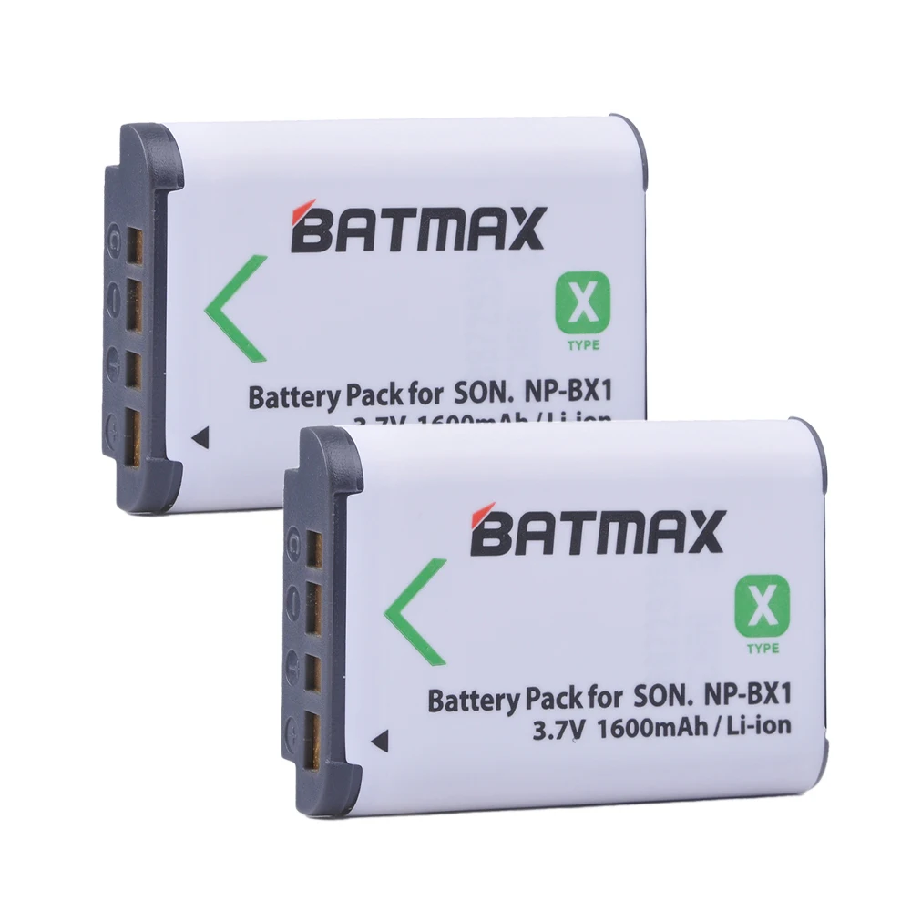 2Pc 1600mAh NP-BX1 NP BX1 Battery + AC Charger Kit for SONY DSC RX1 RX100 RX100iii M3 M2 RX1R WX300 HX300 HX400 HX50 HX60 GWP88