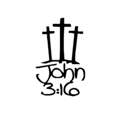 7.7CM*12.2CM 3 Crosses With John 3:16 Christian Jesus Car Stickers Car Styling And Accessories Black Sliver C8-1277