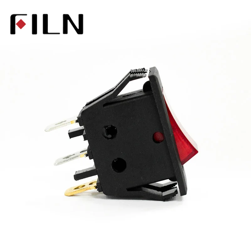 FILM Neuer On Off Rechteckiger langer Wippschalter mit Abdeckung Car Dash SPST KCD3 3PIN