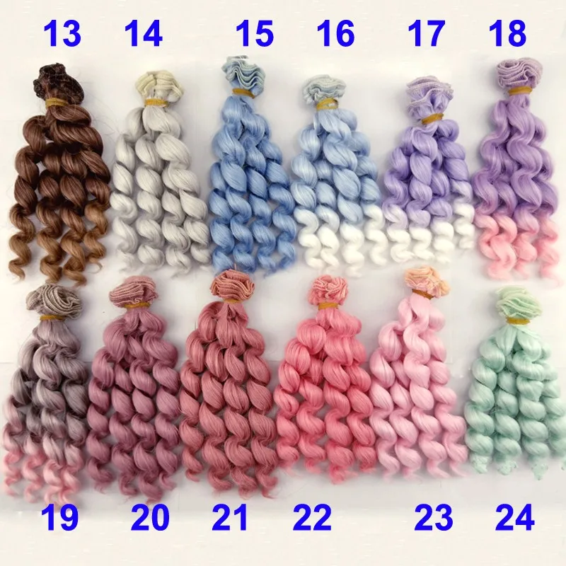 factory supply 1piece 15cm  thick doll hairs  1/3 /1/4 1/6 bjd curly BJD wigs doll hair