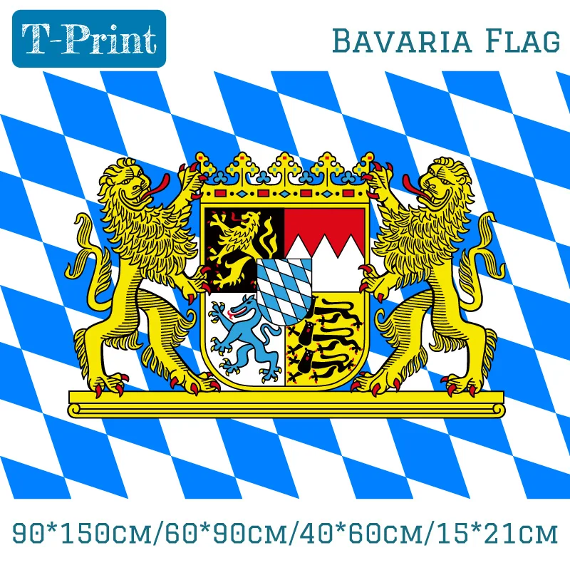 

90*150cm/60*90cm/40*60cm/15*21cm German Bavaria Flag