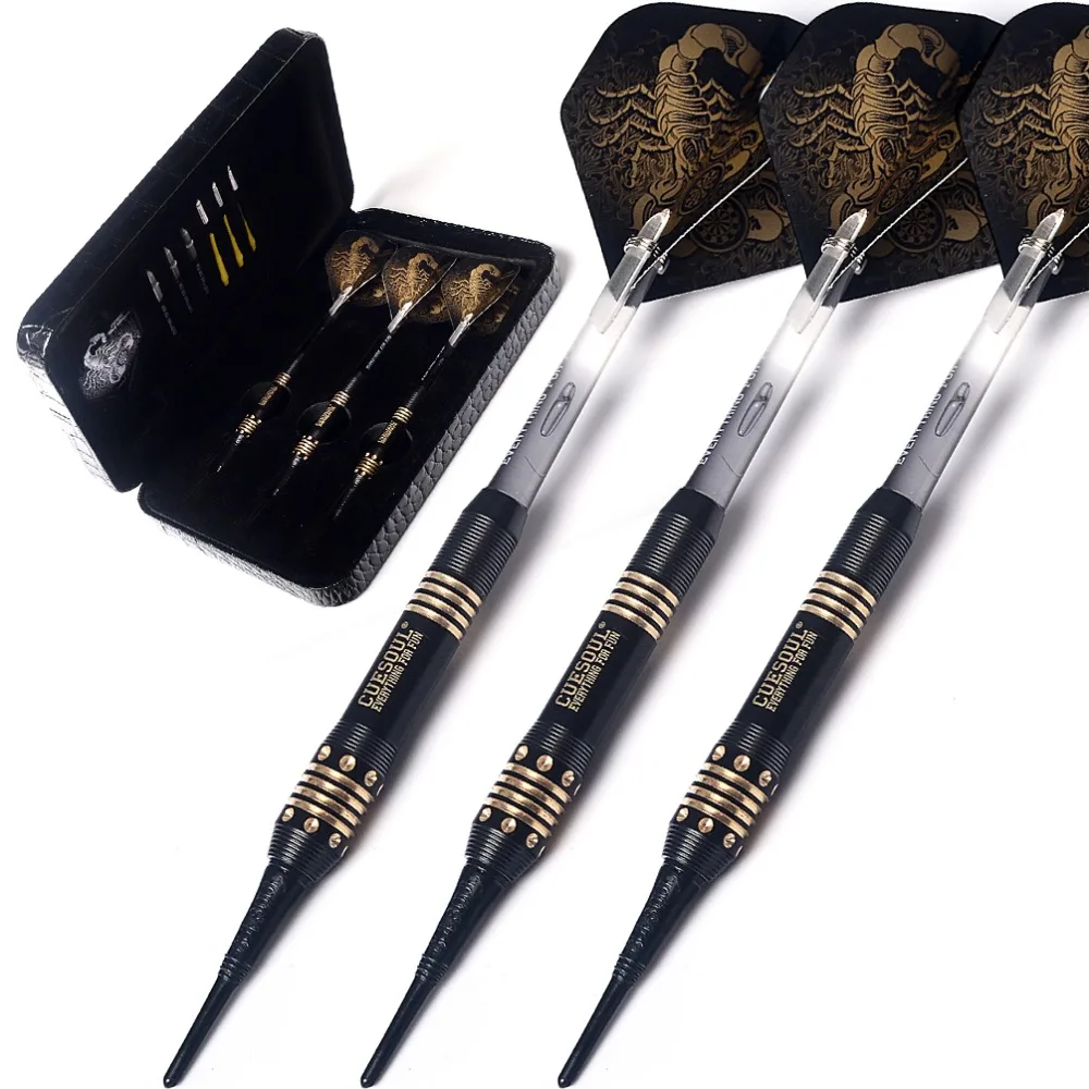 

CUESOUL 3pcs/set Black Scorpion 16g Brass Darts Barrels with Fashional Design