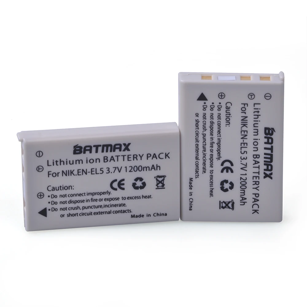 Batmax EN-EL5 EN EL5 ENEL5 Battery +LED Dual Charger for NIKON Coolpix P530 P520 P510 P100 P500 P5000 P5100 P6000 3700 4200