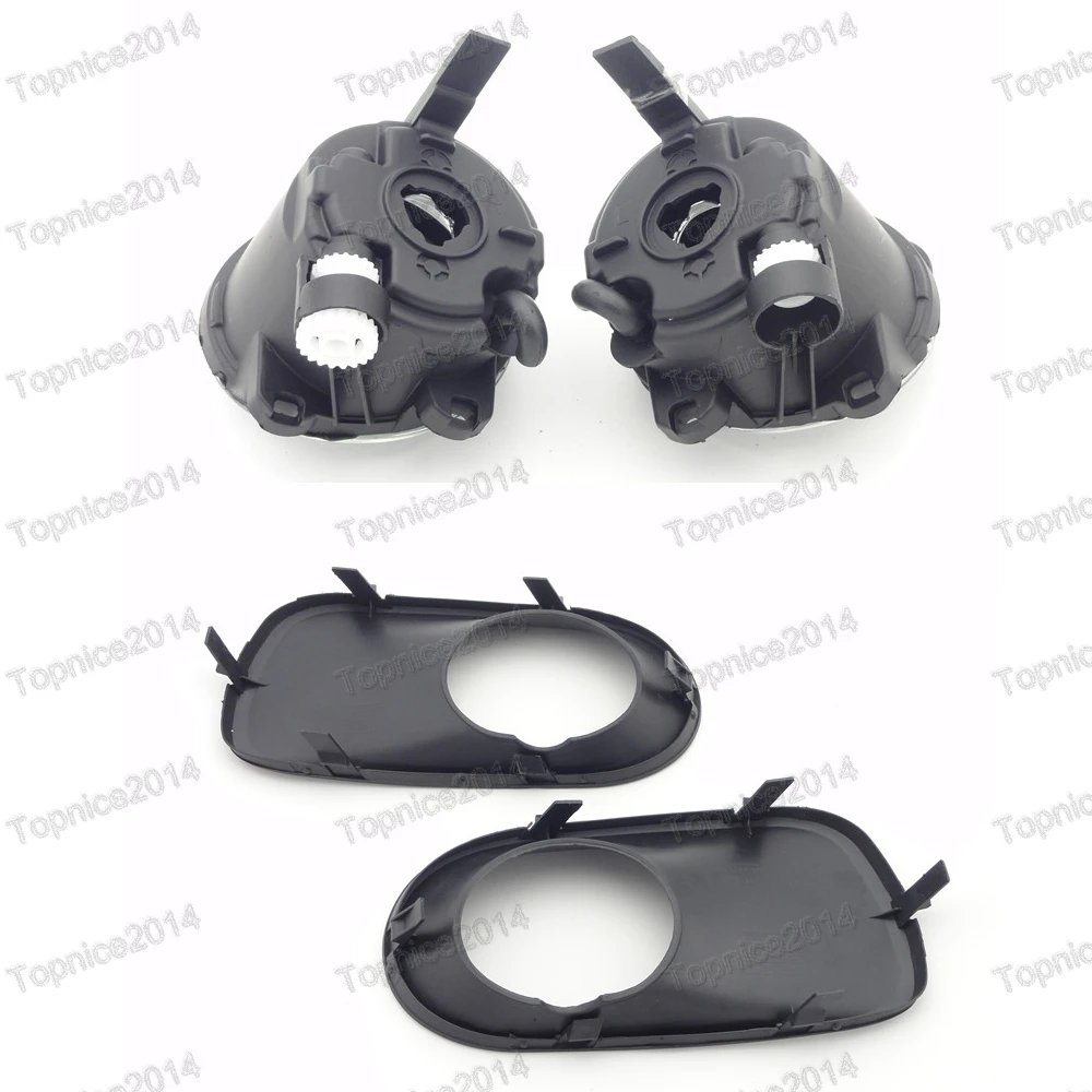 1Set Clear Lens Bumper Driving Fog Lamp Lights Kit W/Bezel Covers For BMW E53 X5 2005-2006