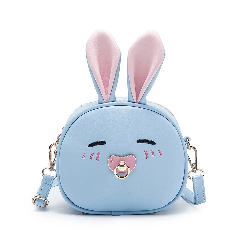 PU Leather Cartoon Rabbit Children Mini Handbag Kids Shoulder Crossbody Money Bag Women Pouch Carteira Feminina for Baby Girls