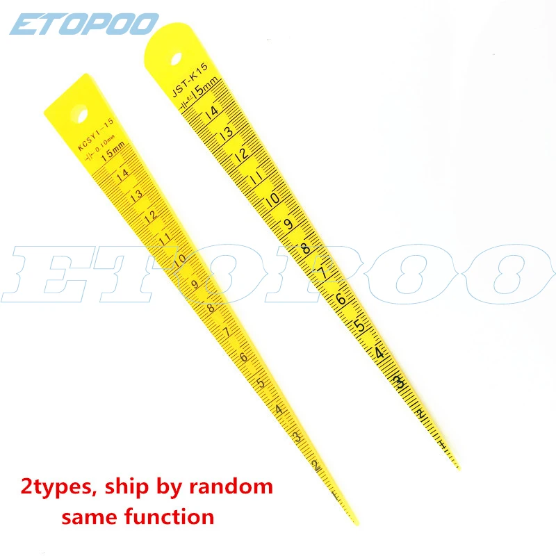2pcs/set PMMA 1-15mm Plastic Toper Weld Gage KCS1-15 Plastic Taper Gauge Gap Gauge Feeler Gauge Tools