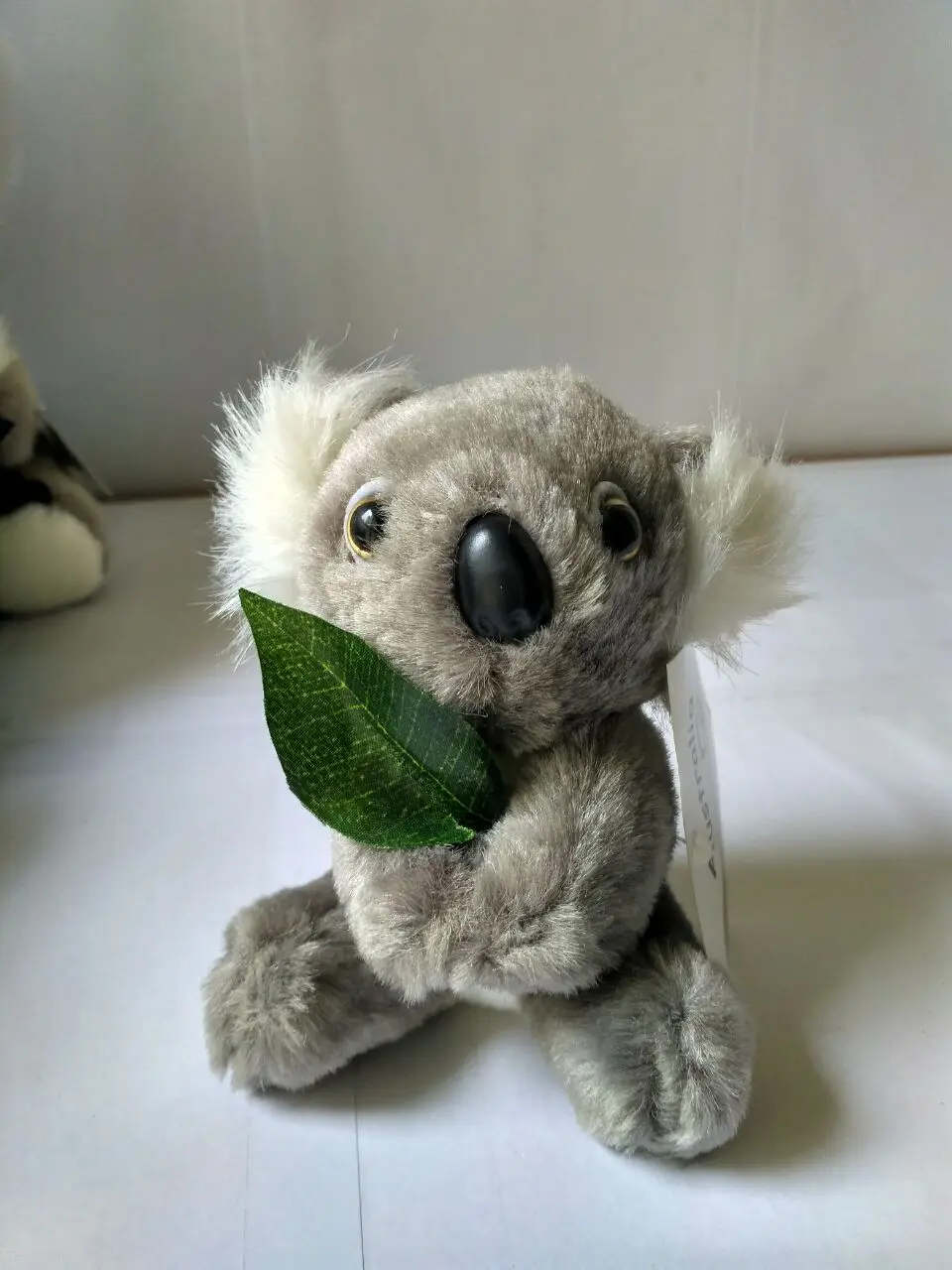 new plush gray koala toy high quality leaves koala doll gift about 14cm