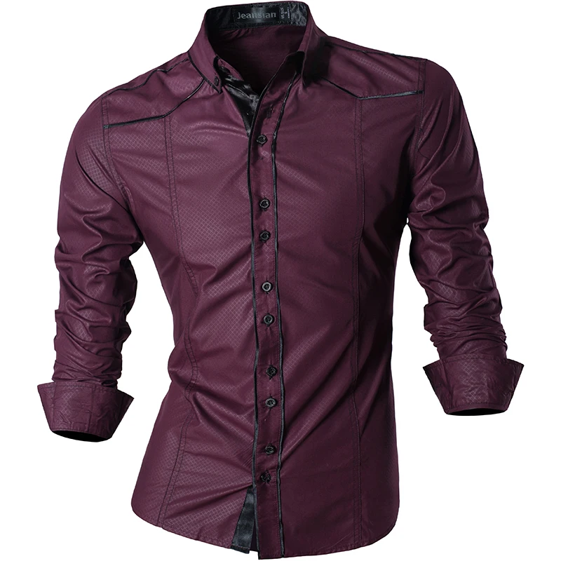 Jeansian printemps automne caractéristiques chemises hommes chemise décontractée nouveauté à manches longues décontracté hommes chemises K034