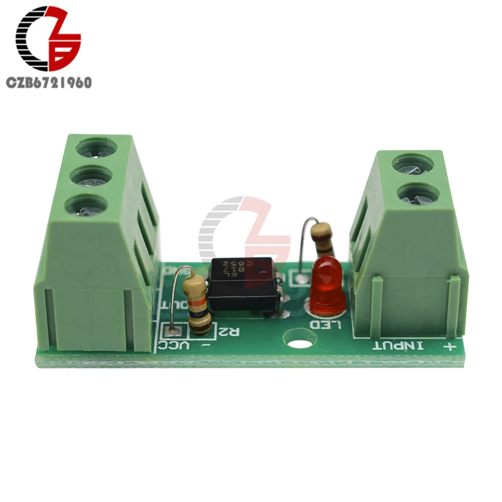 12V 1 ช่อง OPTOCOUPLER โมดูลแยกแยก BOARD ไม่มี DIN Rail ผู้ถือ PLC โปรเซสเซอร์ 80KHz PC817 EL817