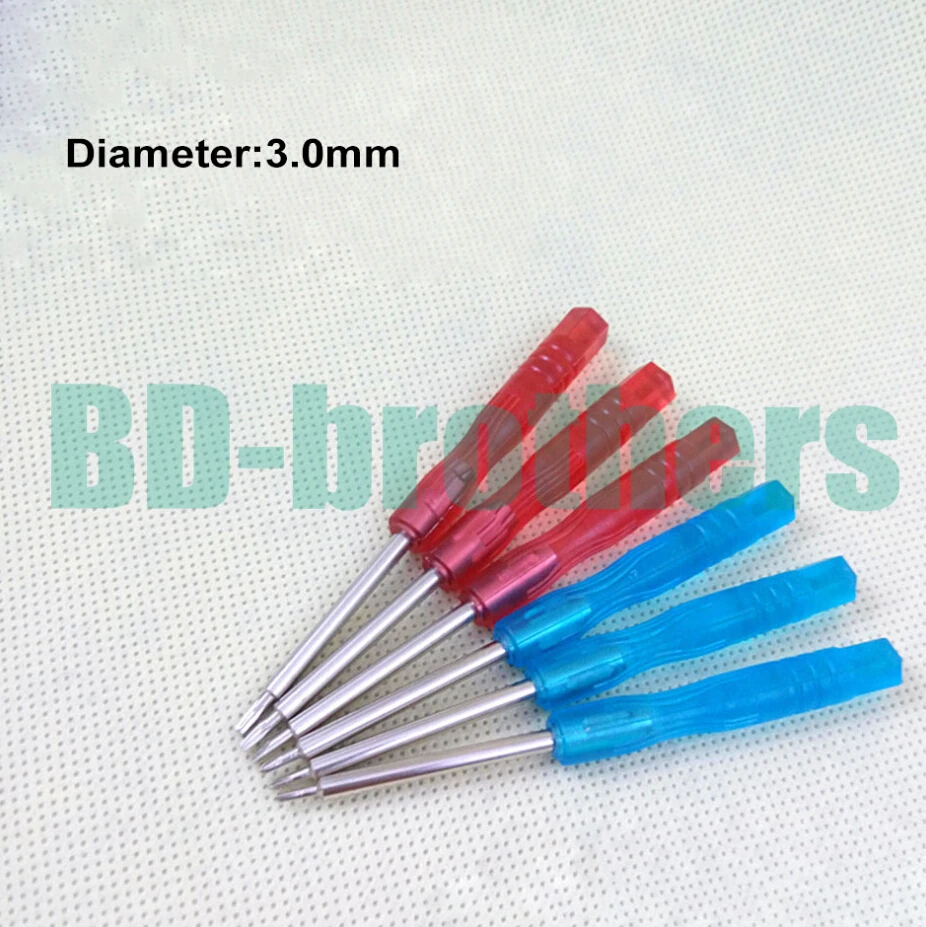 

New Red / Blue 85mm Mini Screwdriver 3.0mm Diameter Key 0.8 1.2 Pentalobe 1.5 2.0 3.0 Phillips Flathead Y T4 T5 T6 1000pcs/lot