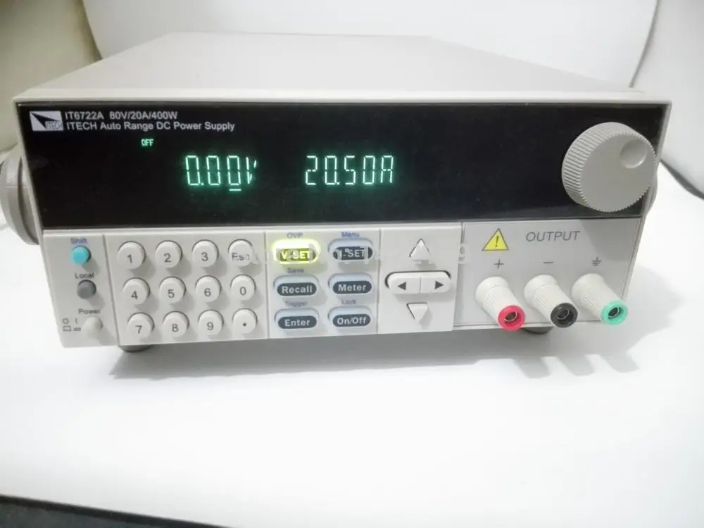 

IT6722A High Precision Programmable digital-control DC Power Supply 0-80V 0-20A 400W Resolution 10mV/10mA USB