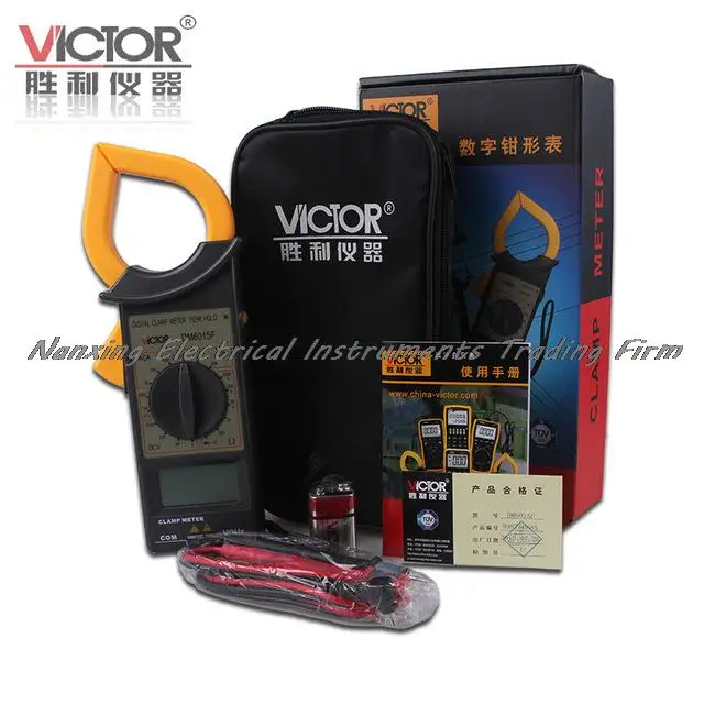 Fast arrival Victor DM6015F Digital Clamp Meter / clamp meter ac dc with high precision resistance / frequency