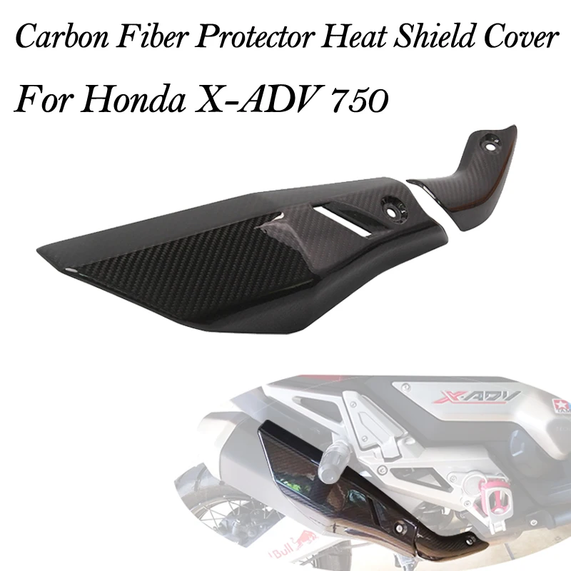 

Motorcycle Middle Connection Link Pipe Accessories Carbon Fiber Protector Heat Shield Cover For Honda X-ADV 750 ADV 750