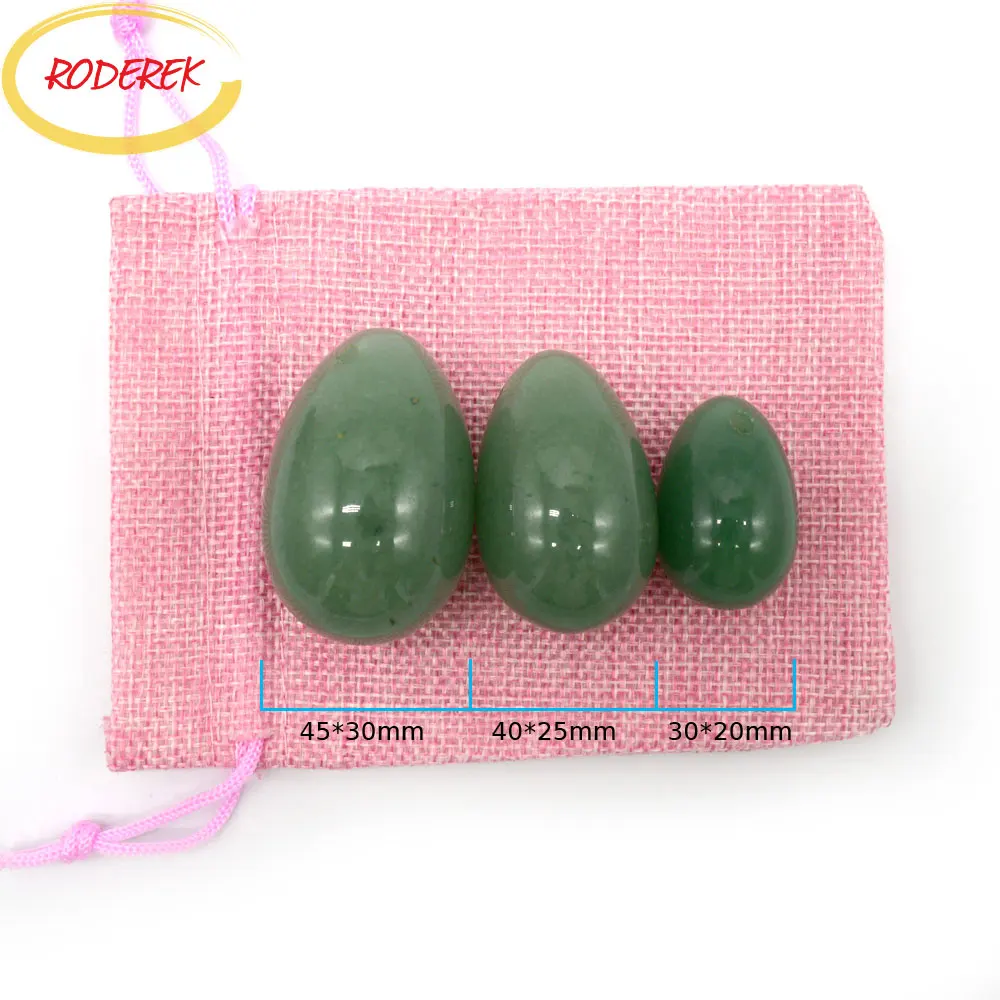 Drilled Jade Eggs From Natural Aventurine Jade Yoni Eggs Kegel Health Exercise Stone Massager For Women