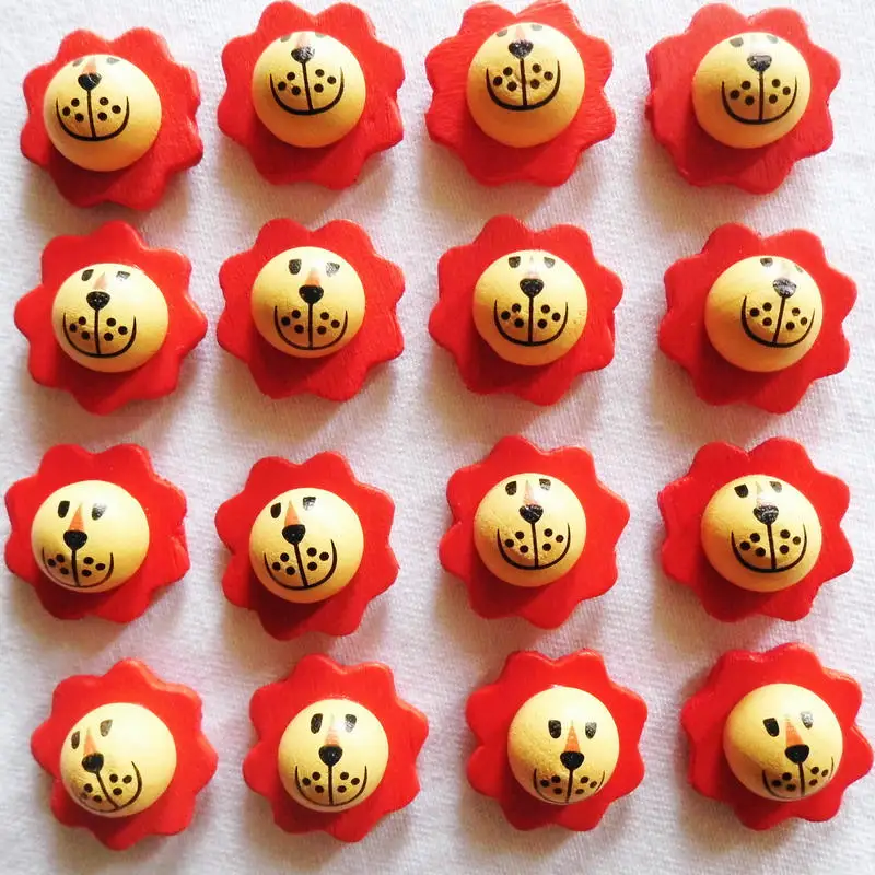 

100 шт./лот. 3D деревянные наклейки в виде льва настенные наклейки на холодильник декоративные товары для дома Обучающие Игрушки для раннего развития детский сад ремесло