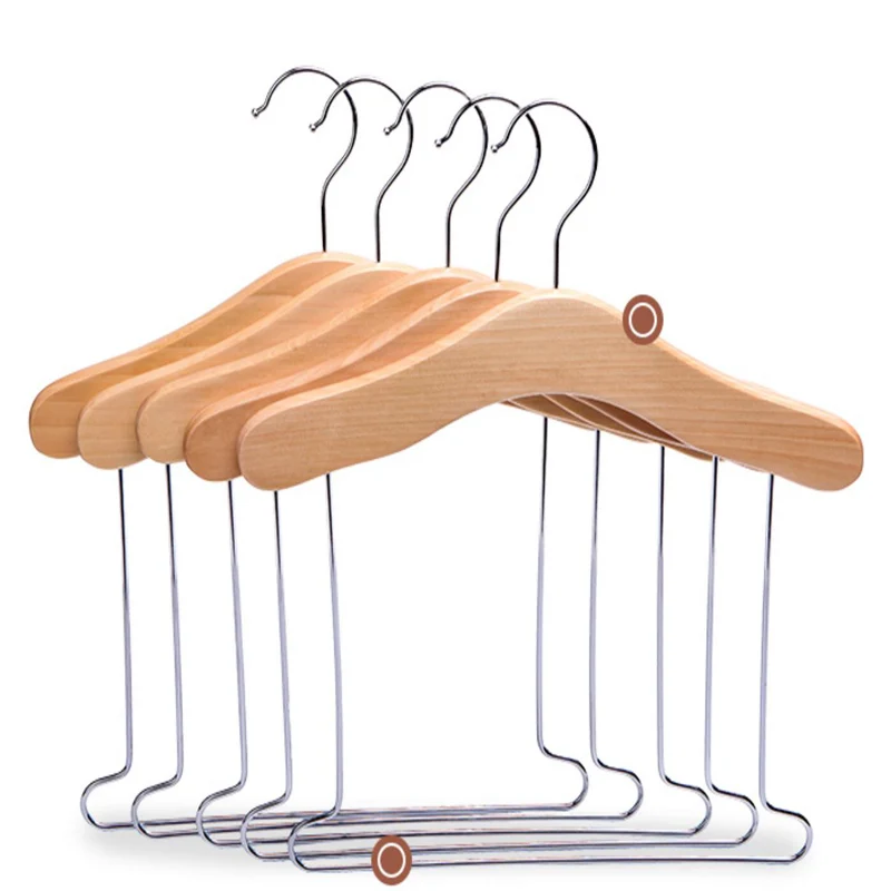 5pcs/lot 30cm Clothing racks for children's clothing stores solid wood children's suit pants clip multi-functionhanger