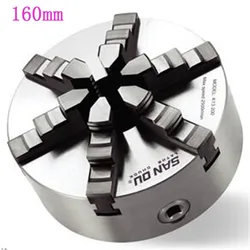 160mm 6 Jaw Lathe Chuck Self-Centering Chuck 6'' 6  Plain Back Hardened Steel for CNC Milling Lathe Machine Lathe Chuck