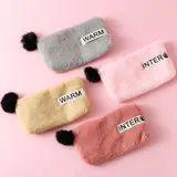 Simpatico astuccio colorato in peluche, borsa da scuola, cancelleria, astuccio per matite, materiale scolastico per ragazze Kawaii, custodia per