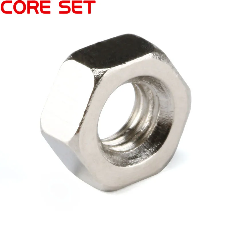 100pcs/lot Metric thread DIN934 M2 M3 M4 Steel Hex Nuts