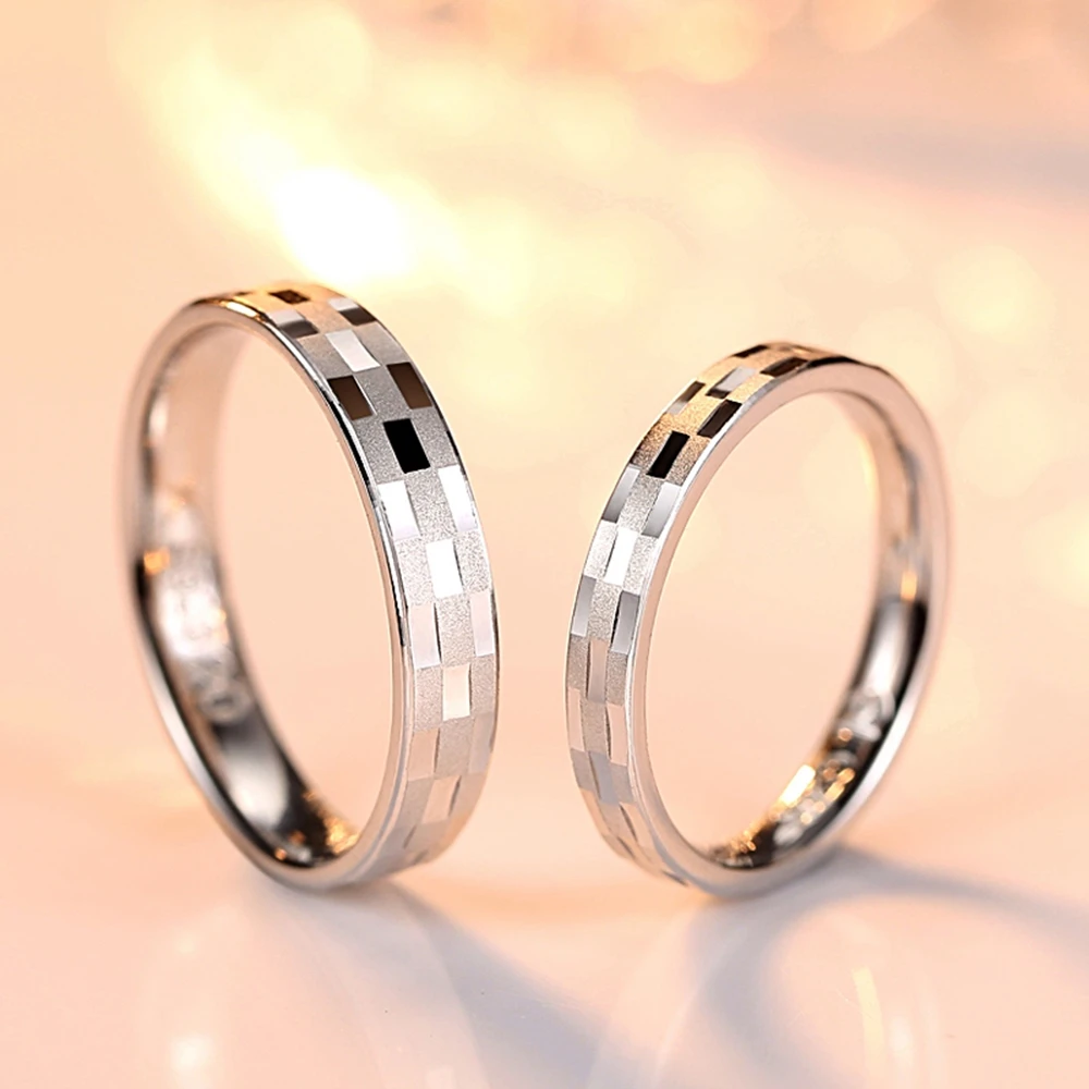 Fashion Couple Ring Pure 925 Sterling Silver Ring For Women Men Classic Reticulated Frosted Ring Jewelry Lovers Gifts