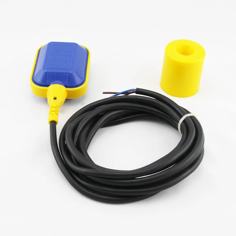 Alimentation électrique 24 VDC, interrupteur électronique à flotteur d'eau, longueur de câble en plastique 500 mm