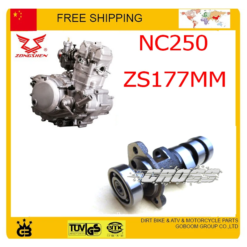 

ZONGSHEN NC250 250CC cam shaft camshaft main gear xmotos kayo bse dirt pit bike kayo t6 k6 rx3