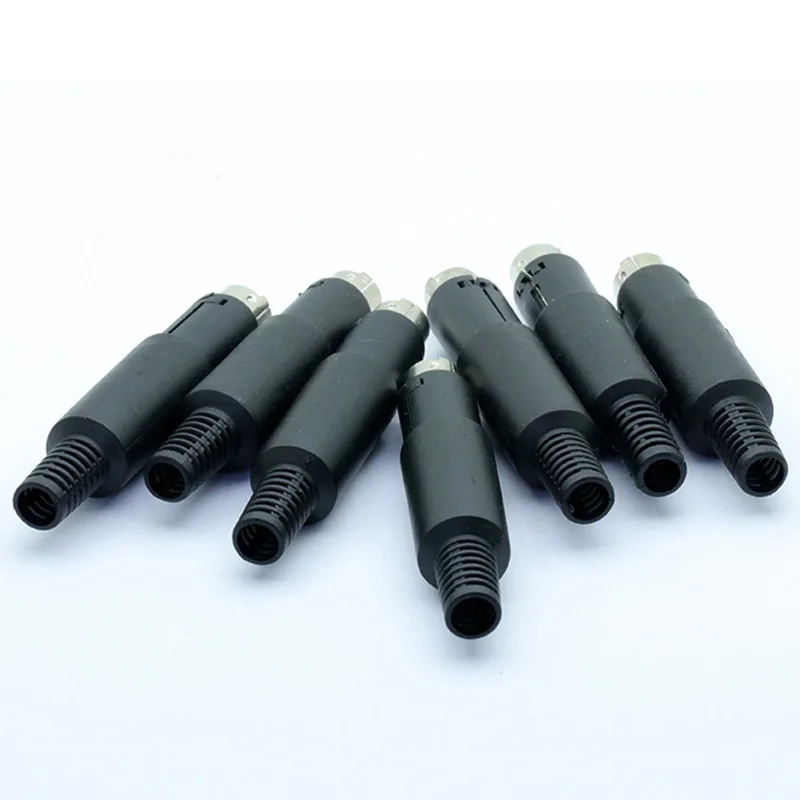 10pcs Mini 3/4/5/6/7/8/9 Pins Din Male Plug With Plastic Handle Adapter Soldering Cables DIY Connector