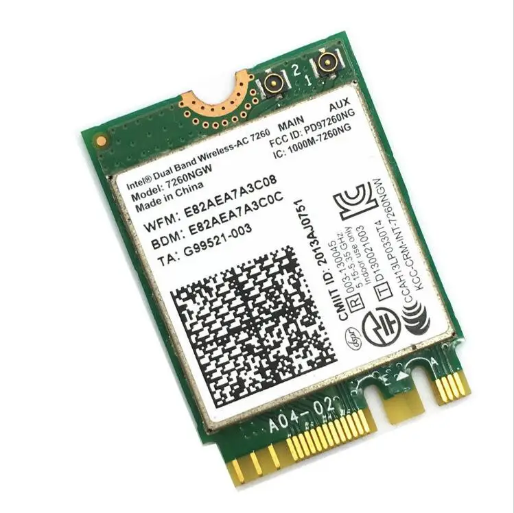 

Wireless-AC7260 M.2/mini PCI-E Wireless card Bluetooth 4.0 7260NGW mini PCI-E NGFF interface