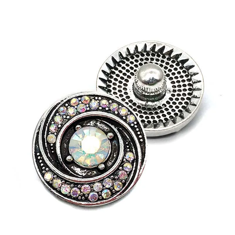 Wholesale w366 3D 18mm 20mm metal snap button for Bracelet Necklace Interchangeable Jewelry Women accessorie findings