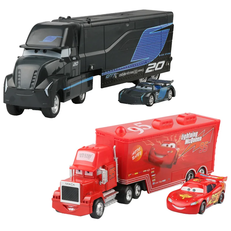 Disney Pixar Cars 3 saetta McQueen Jackson Storm Mack zio camion 1:55 pressofuso in lega di metallo modello regalo di capodanno giocattolo bambino