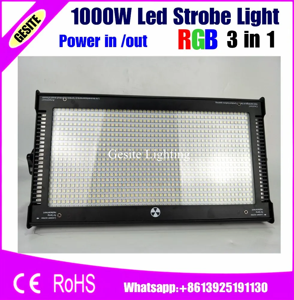 Free Shipping 1000W led strobe light super bright DMX 800pcs SMD 5054 leds 1000W stage flash white color stroboscope