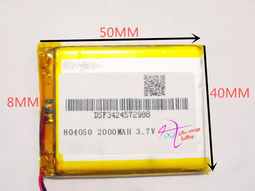 

3.7V tablet battery 804050 2000MAH GPS navigation mobile power tablet computer