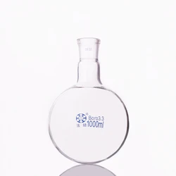 FAPE single standard mouth round-bottomed flask, Capacity 1000ml and joint 29/32, Single neck round flask, Borosilicate glass