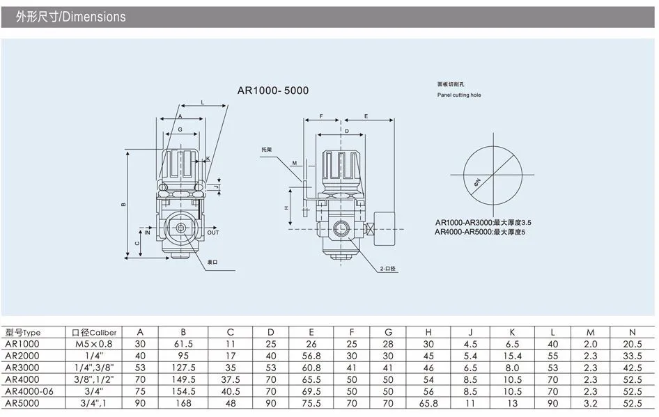 Regulator Control Air Pressure Pneumatic AR4000-04 1/2 inch