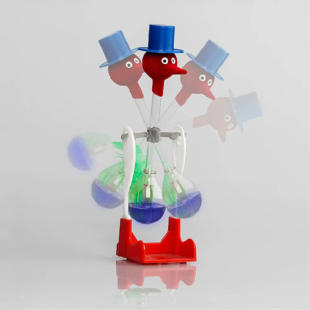 Pájaro bebible creativo, juguete de pájaro de la suerte feliz, regalo novedoso antiestrés para adultos con taza de cristal, regalo de fiesta divertido interactivo