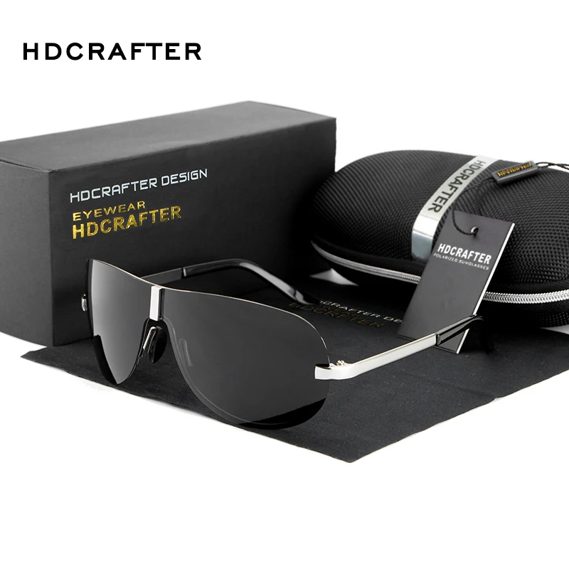 

HDCRAFTER Brand Designer Sunglasses Men 2018 Polarized Driving Sun Glasses for Male Accessories Cool oculos de sol masculino