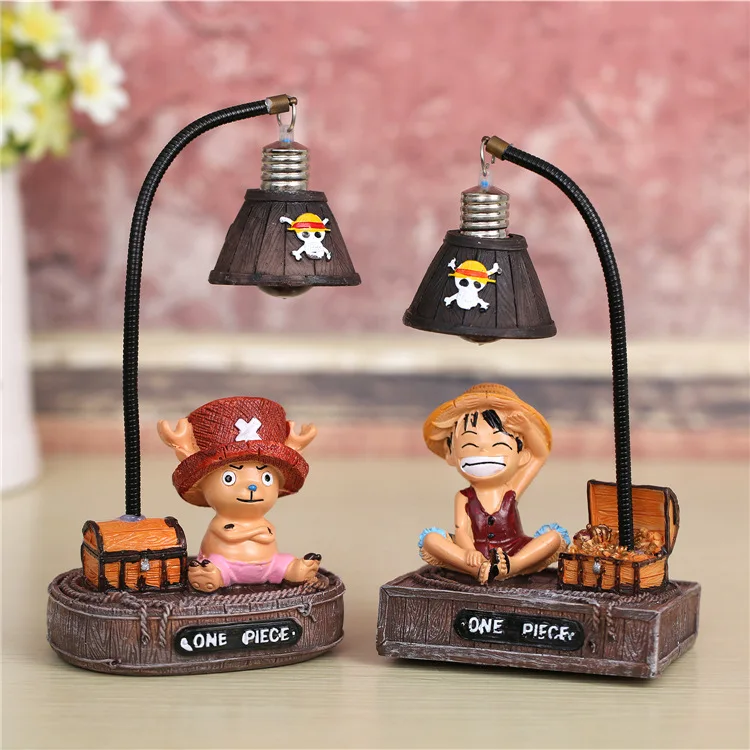 Japonês Anime Figura Night Light, Monkey-D-Luffy, Tony Chopper Lâmpada, Resina Enfeites Para Casa, Artesanato Estatueta, Presente, 1 Pc